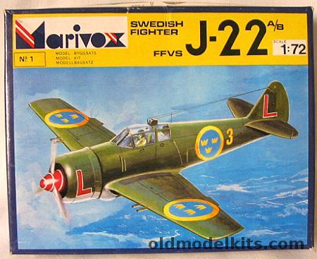 Marivox 1/72 FFVS J-22A/B Swedish Fighter, 1 plastic model kit